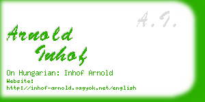 arnold inhof business card